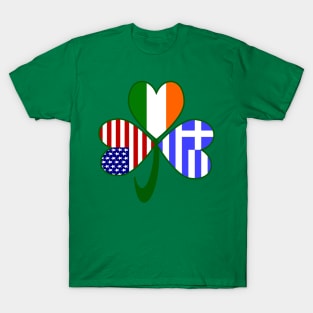 Greek Irish USA Shamrock T-Shirt